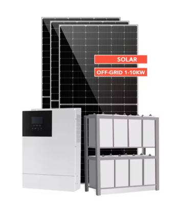 China Fornecedor de soluções solares Sistema de energia solar off-grid de 5kw 6kw 7kw 8kw à venda