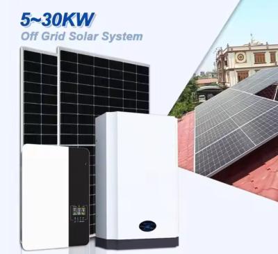 Cina Sistema di kit di pannelli solari 5Kva Sistema di energia solare con batteria al litio Off grid Sistema solare 10Kw in vendita