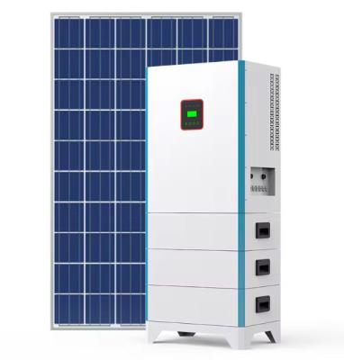China 10Kw Complete All In One Solar Energy System For Home With Battery 20kw 220v Inverter On Off Grid Hybrid à venda