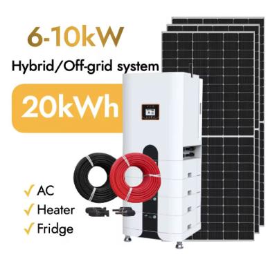 China Hybrid All In One 6kw Solar Power System Complete 3 Phase Hybrid Solar Panel Energy System For Indoor Or Outdoor Use à venda