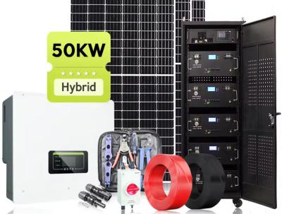 China Complete Hybrid Grid Solar System 30KW PV 20KW 40KW 50KW 30KW Monocrystalline Silicon Solar Panel System à venda