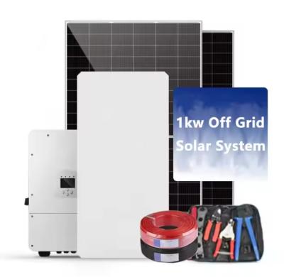 China Commercial Hybrid Grid Solar Pv System 1Kw 2Kw 5Kw 10Kw Solar Kit Home Energy Storage For Power Systems for sale