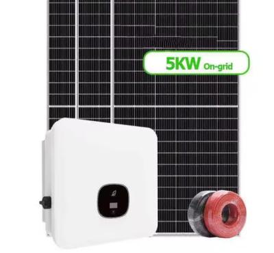 China 3kw 5kw 10kw sistema de painéis solares para casa sistema de telhados solares com bateria sistema de armazenamento recipiente à venda