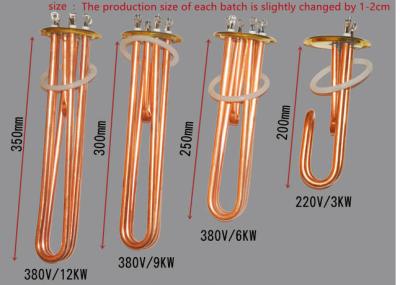China Stainless Steel 220V Resistive Heating Element Pipe Of 8000w Water Tank Heater copper for sale