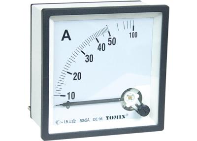 China Mini Size Electrical AC Measuring Analogue Panel Meters Ammeter 96 * 96 5 - 100A Class 1.5 for sale