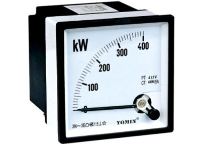China 400KW Single Phase Analog Watt Meter / Panel Mount Digital Voltmeter , Voltage Meter 96*96 for sale