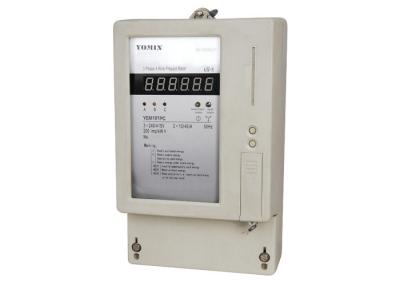 China ISO9001 4 Wire 3 Phase Prepaid Energy Meter With IC Card + Card Reader for sale