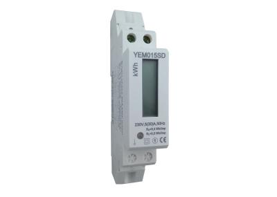 China Ligth Weight 230V 50HZ Electronic Din Rail Mounted Kwh Meter , 35mm Standard for sale