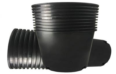 China Outdoor Vegetables Plastic Horticultural Plant Pots With Drainage Hole Tray for sale