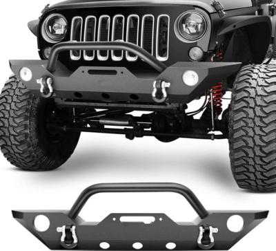 China Jeep Wrangler Rock Crawler Front Off Road Metal Bumpers 63*16in Carbon Black for sale