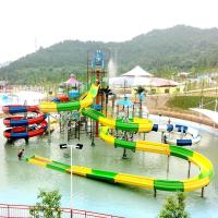 Quality Family Friendly Fiberglass Outdoor Water Playground With Water Slides For All for sale