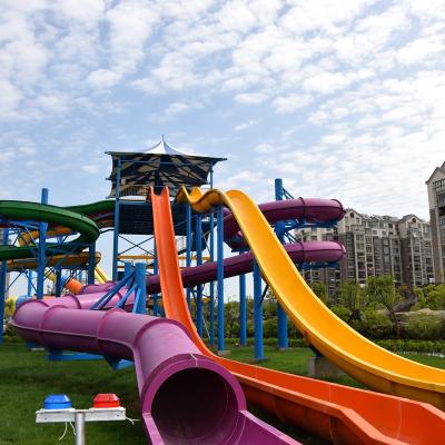 Quality Safety Fiberglass Body Sliding Water Park For Kids Water Park High Durability for sale