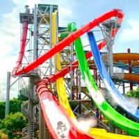 Quality Customized Fiberglass Water Slide For Water Park Resort Hotel Waterproofing for sale