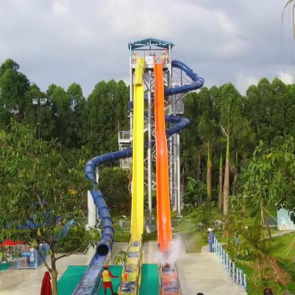 Quality Customized High Speed Water Slide Free Fall Slide For Park Exciting for sale