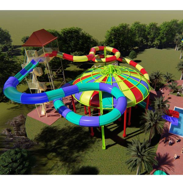 Quality Lost In Space Bow Water Slide With List Big Tobogan For Aqua Park for sale