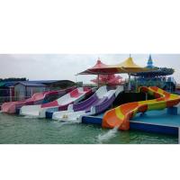 Quality Colorful Aqua Water Slide Kids With Splash Pool Feature Backyard Pool Homeuse for sale