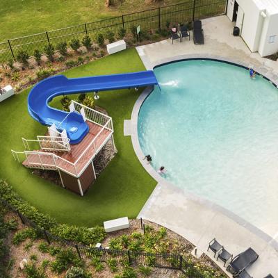 Quality Homeuse Easy Assembly Water Curve Slide For Pool Colorful Fiberglass for sale