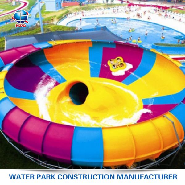 Quality CE Aqua Park Swimming Pool Water Slides Tornado Water Slide With Raft for sale