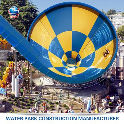 China CE Aqua Park Swimming Pool Water Slides Tornado Water Slide With Raft for sale