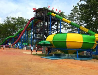 China 1 Person Water Theme Park Equipment Space Bowl Water Slide 15m X 20m for sale