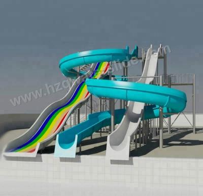 China Childrens Backyard Residential Pool Water Slides Customzied Size Color for sale