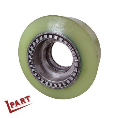 China 10 Inch Forklift Drive Wheel Forklift Heavy Duty PU Caster Wheels For 7FBR 2T 3T for sale