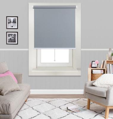 China Blackout Fabric Roller Blinds For Windows Grey Childproof Anti UV SGS Approved for sale