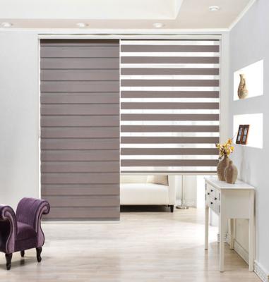 China Beige Zebra Blinds Fabric Open Vanes For Bathroom ISO9001 Approved for sale