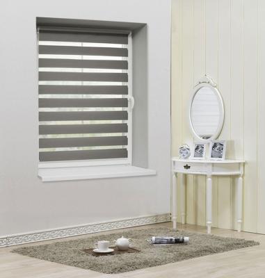 China fireproof Room Darkening Zebra Shades , Coffee Day And Night Vertical Blinds for sale