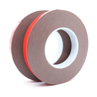 China Dark Gray Acrylic Foam Tape Adhesive Double Sided Pressure Sensitive Roll for sale