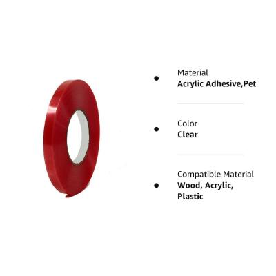 China Red Double Coated Tape High Shear MOPP Transparent Polyester PET Film Tape for sale