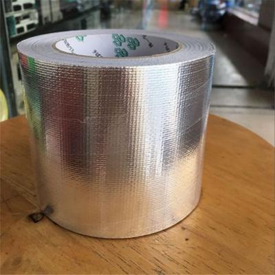 China Twill Plain Woven Reinforced Aluminum Foil Tape 0.1mm-1.0mm for sale