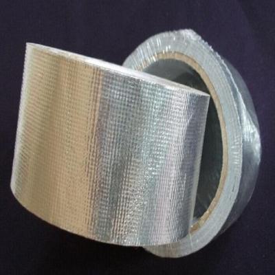 China Silver Reinforced Waterproof Aluminum Foil Coated Fiberglass Cloth for sale