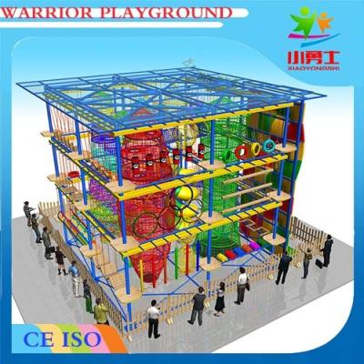 China Best design playground equipment Ropes Obstacle Course and adventure ropes course with canopy for sale