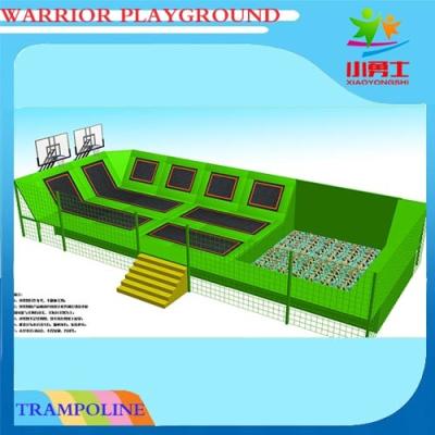 China Large trampoline with foam pit and rim funny amusement indoortrampoline park for sale