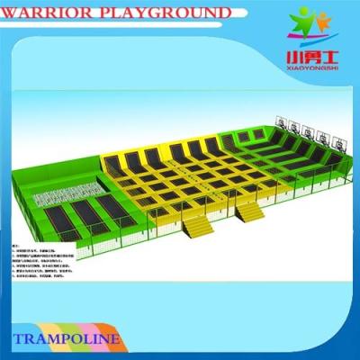 China Professional trampoline park for hot sale indoor playground trampoline with basketball rim and sponge pool. for sale