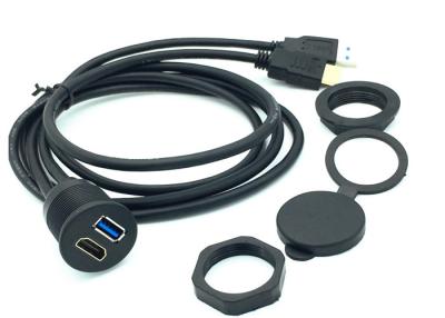 China Precision USB3.0 and HDMI Extension Cable Insulation PVC Jacket ABS Bracket Designed For Car for sale