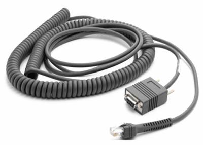 China 20 Ft Coiled Cba R03 C12par Computer Data Cable For Symbol RS232 BarCode Scanner for sale