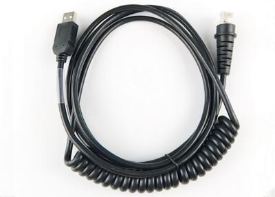 China Black Color Barcode Scanner Cable Copper Conductor 26 AWG Wire Gauge With Chip for sale