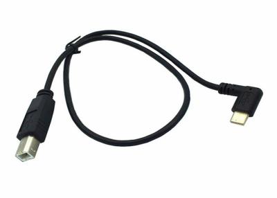 Chine Le type à angle droit C de 50 cm pour dactylographier le câble de données de B USB a adapté le PE aux besoins du client de logo moule de faible densité pré à vendre