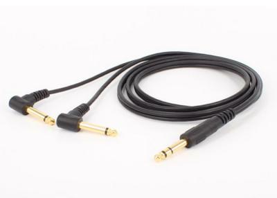 China Microphone Video Stereo Audio Cable / Mono Jack Cable Copper Conductor for sale