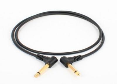 China Right Angle 6.35mm Mono Audio Visual Cables Gold Plated Contact 1.5m Length for sale
