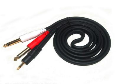 China TS Mono Audio Y Splitter Cable Low Noise Resistance For Multimedia Home Stereo System for sale