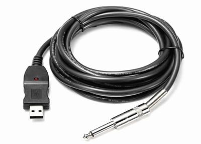 China Guitar Bass Cable / USB Link Cable Plug And Play No Driver Installation Required for sale