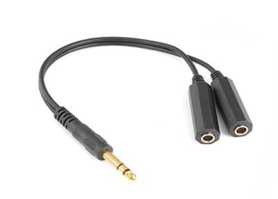 China Cables audio-visuales del divisor flexible de Y para el Presidente del micrófono del auricular en venta