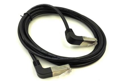 China Doble PARA ARRIBA el material de encargo de la chaqueta del cordón de remiendo del cable de Lan de Ethernet del ángulo/Cat6 FTP Stp en venta