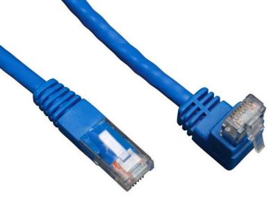 China 90 Degree RJ45 Angled Cat 6 Network Cable ABS Plug Material For Telecom Communication for sale