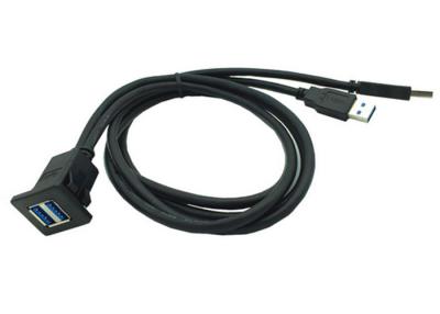 China Se dobla el panel resistente de agua de la hembra del cable de datos del ordenador del panel del soporte USB 3,0 para los vehículos en venta
