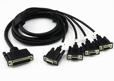 China High Density Black RS 232 Serial Cable / Cisco Router Cable For Computer for sale