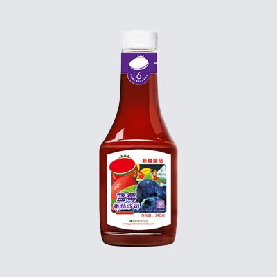 China 340 g 850 g 1 kg de arándanos en botella ketchup salsa de tomate botella de plástico en venta
